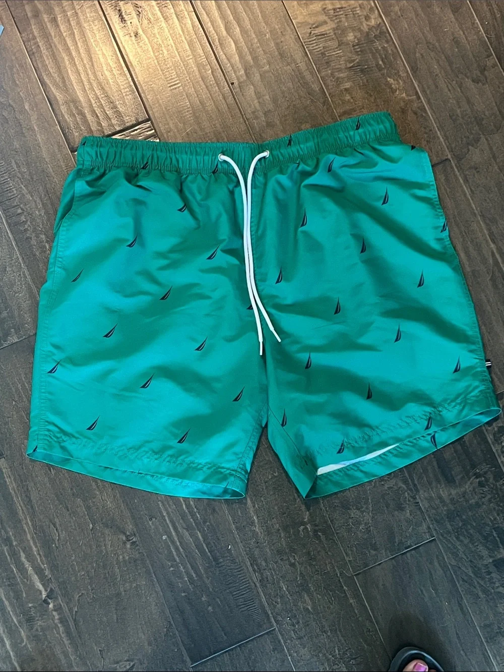 Nautica Swim Trunks with Sailboat Motif
